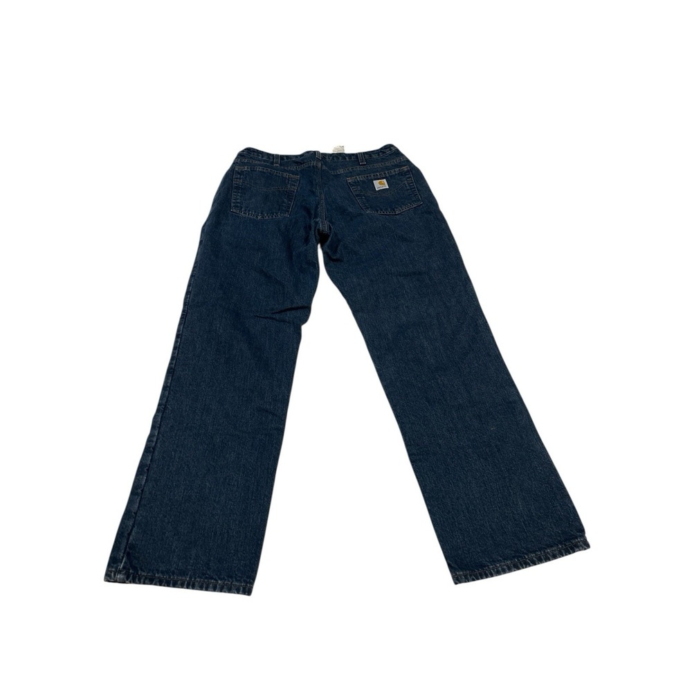 Carhartt Jeans Womens SZ 14‎ Denim Flannel-Lined Straight Relaxed Fit-30" inseam